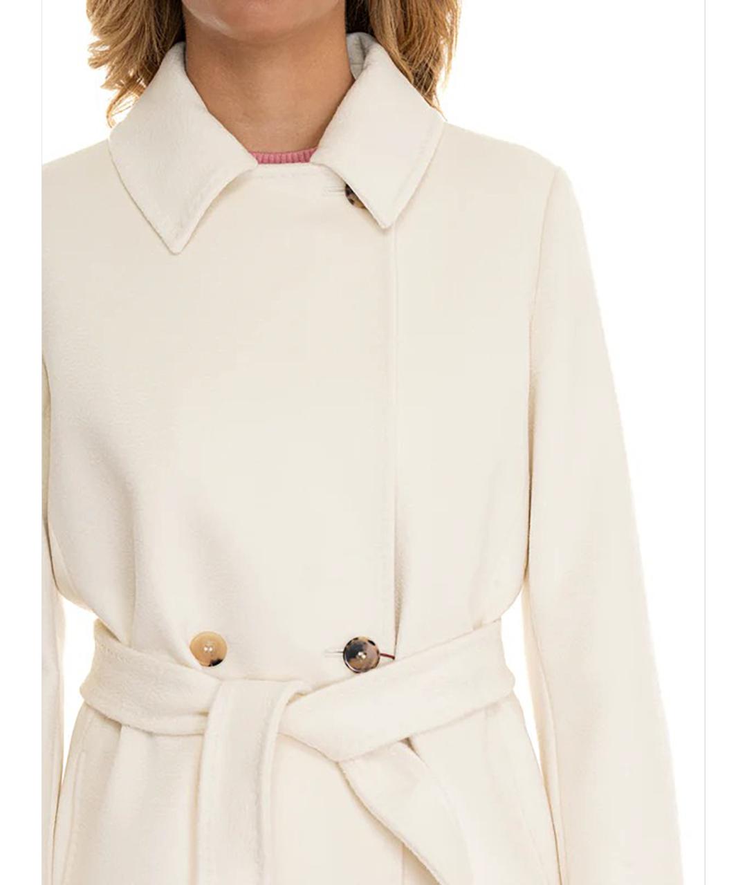MAX MARA STUDIO Белое шерстяное пальто, фото 4