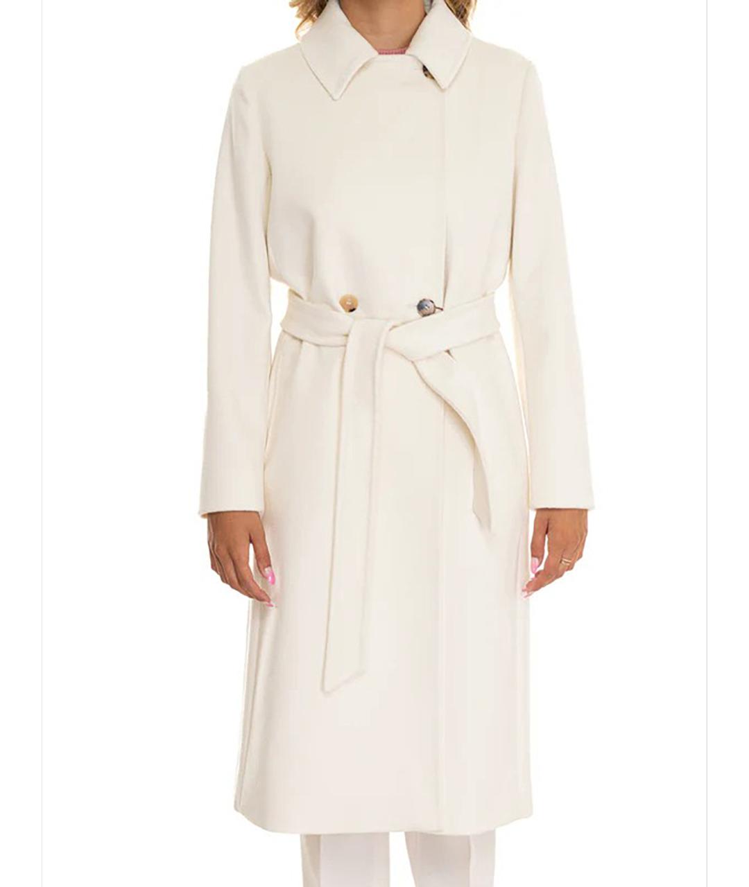 MAX MARA STUDIO Белое шерстяное пальто, фото 6