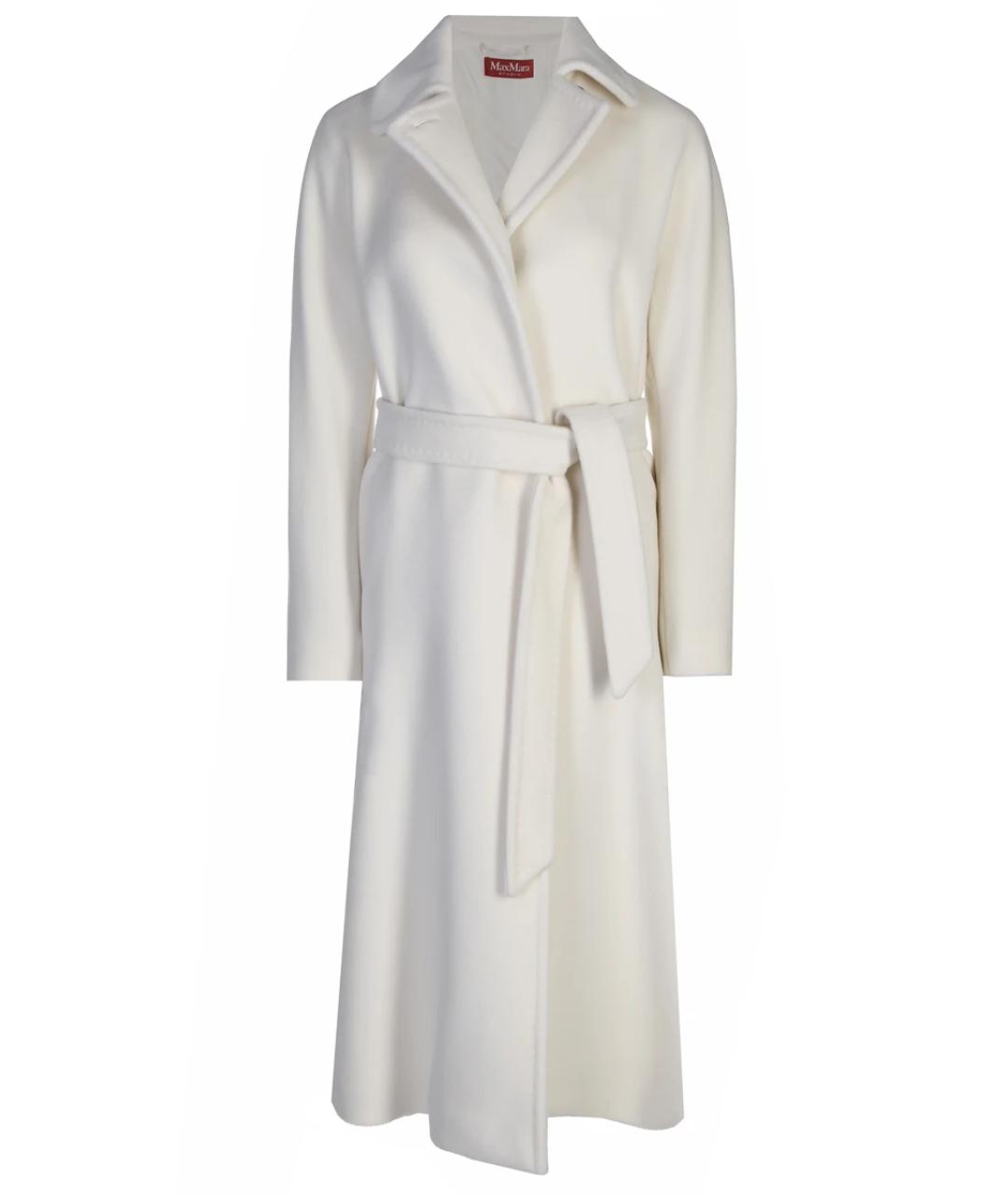 MAX MARA STUDIO Белое шерстяное пальто, фото 1