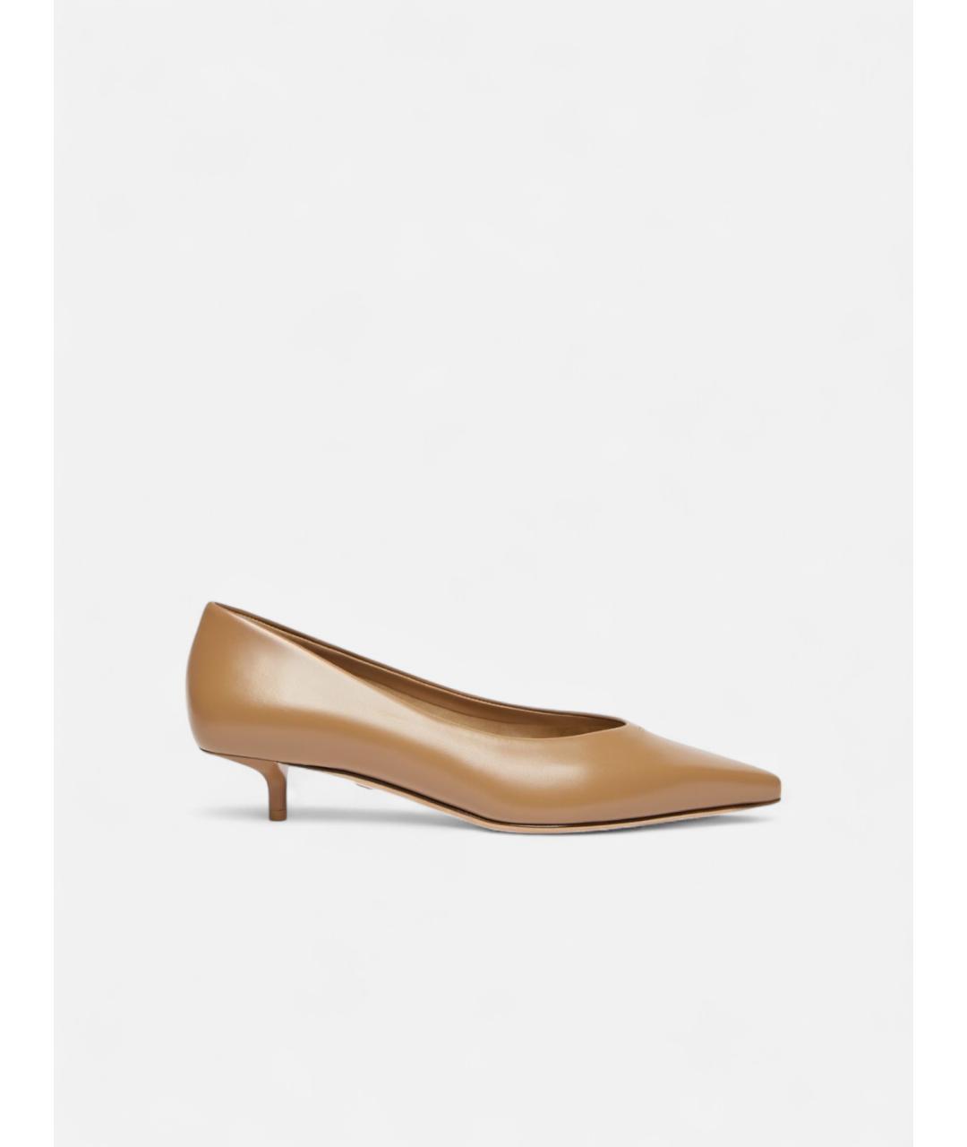 MAX MARA Бежевые кожаные туфли, фото 6
