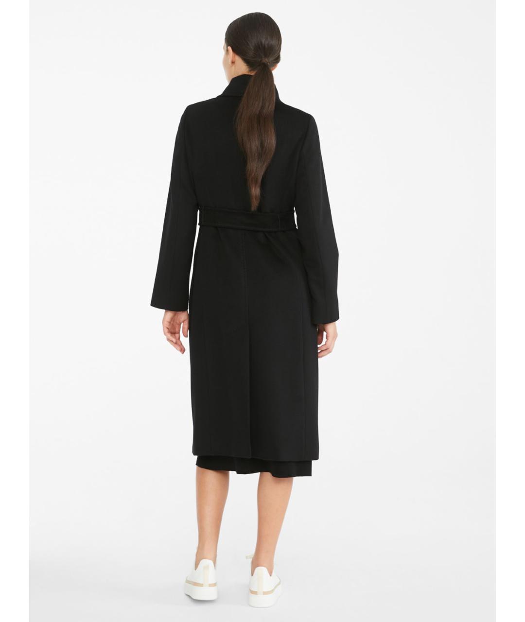 MAX MARA STUDIO Черное шерстяное пальто, фото 3