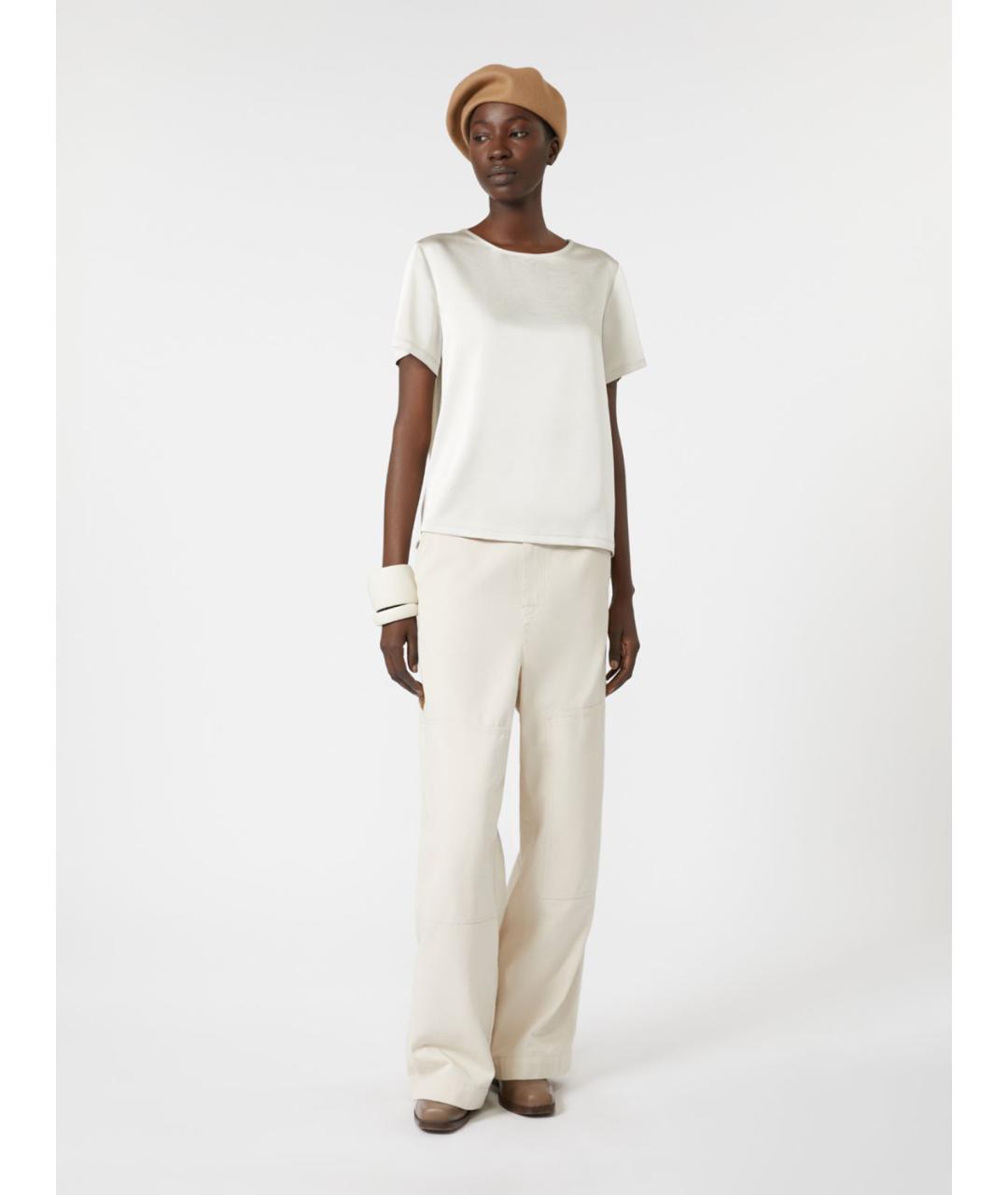 WEEKEND MAX MARA Белая вискозная блузы, фото 2