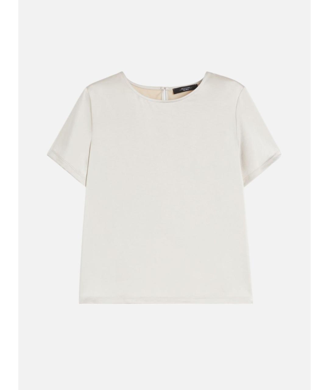 WEEKEND MAX MARA Белая вискозная блузы, фото 6