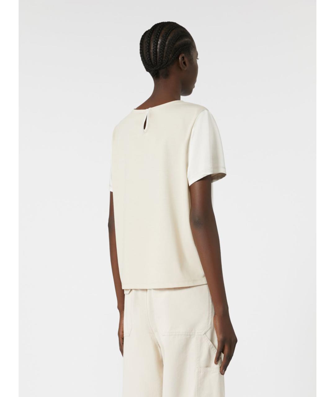 WEEKEND MAX MARA Белая вискозная блузы, фото 3