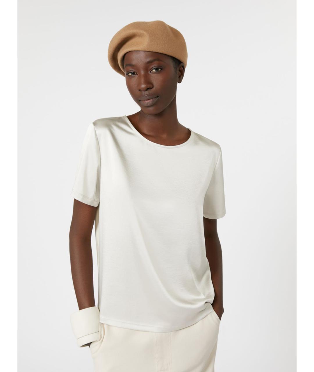 WEEKEND MAX MARA Белая вискозная блузы, фото 5