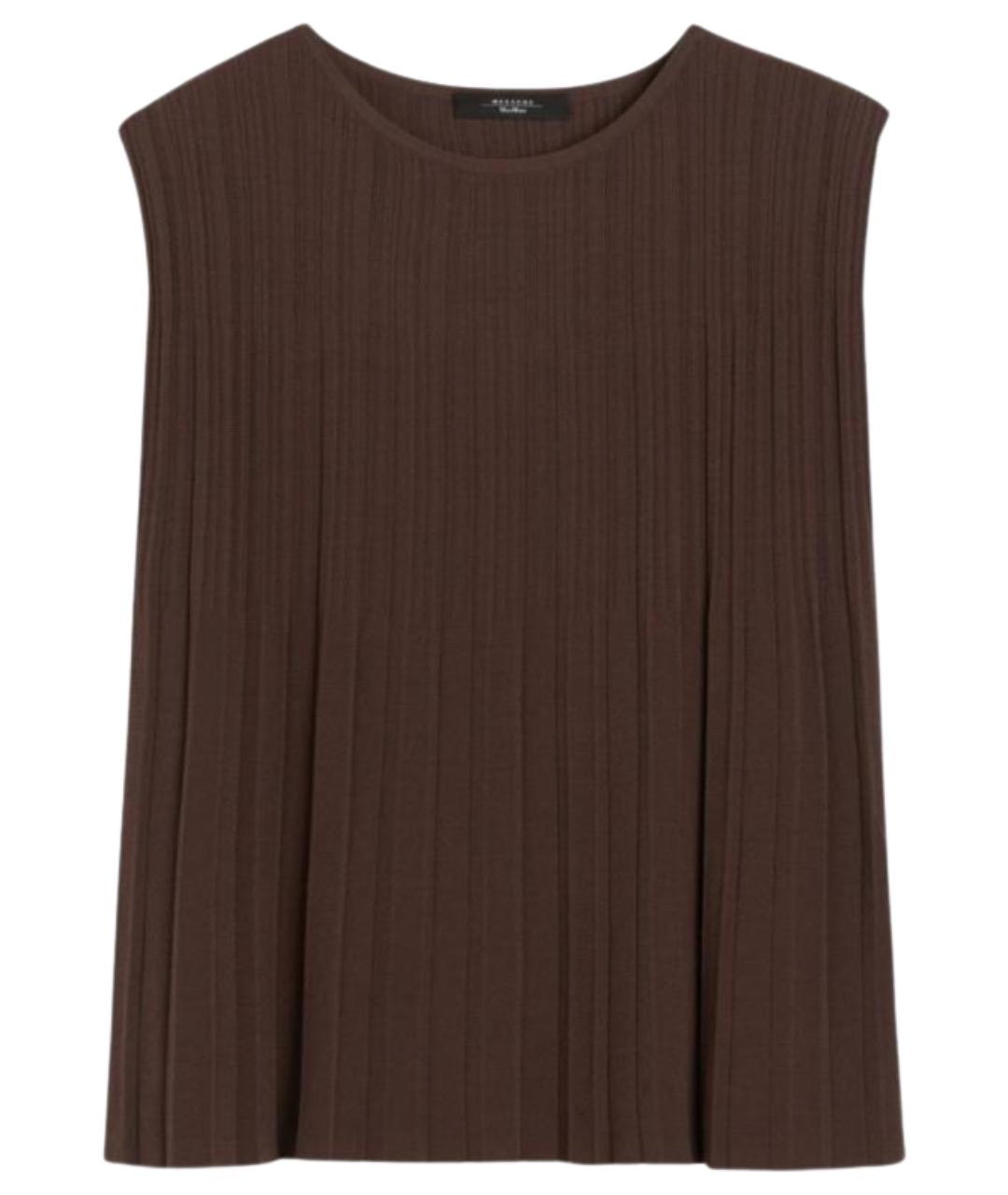 WEEKEND MAX MARA Коричневая вискозная блузы, фото 1