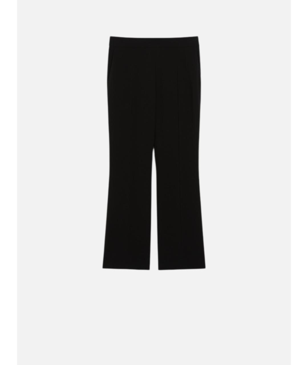 MAX MARA STUDIO Черные ацетатные прямые брюки, фото 1