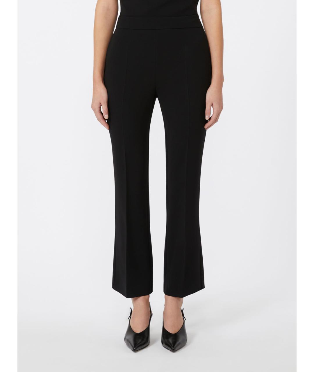 MAX MARA STUDIO Черные ацетатные прямые брюки, фото 2