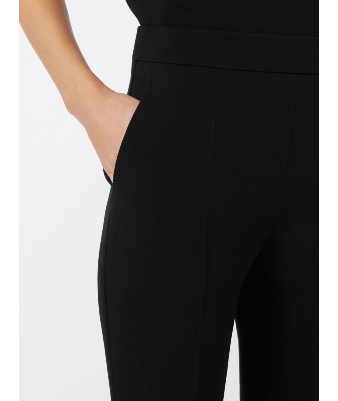 MAX MARA STUDIO Черные ацетатные прямые брюки, фото 4