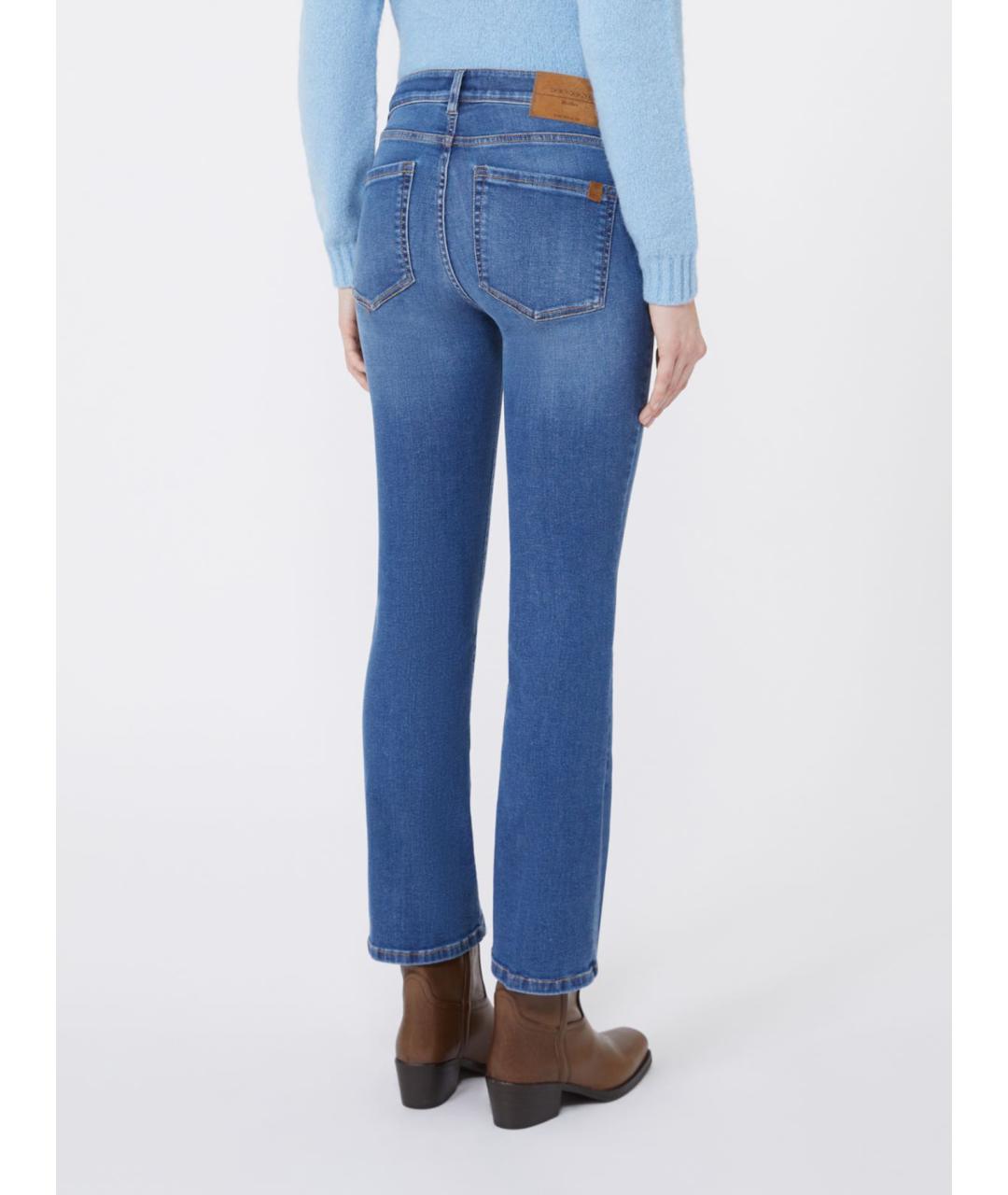 WEEKEND MAX MARA Синие хлопковые прямые джинсы, фото 4