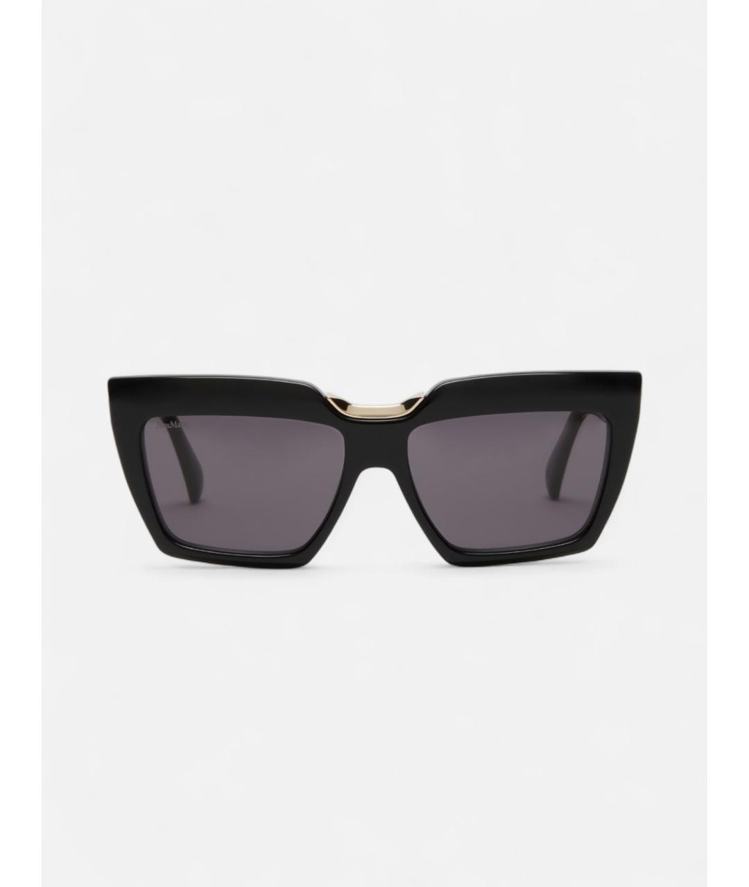 MAX MARA Черные пластиковые солнцезащитные очки, фото 1