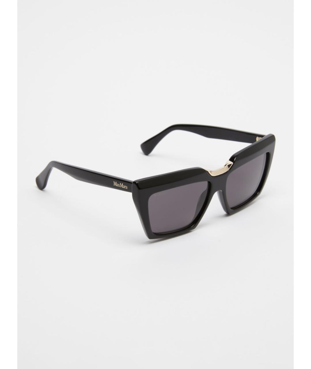 MAX MARA Черные пластиковые солнцезащитные очки, фото 3