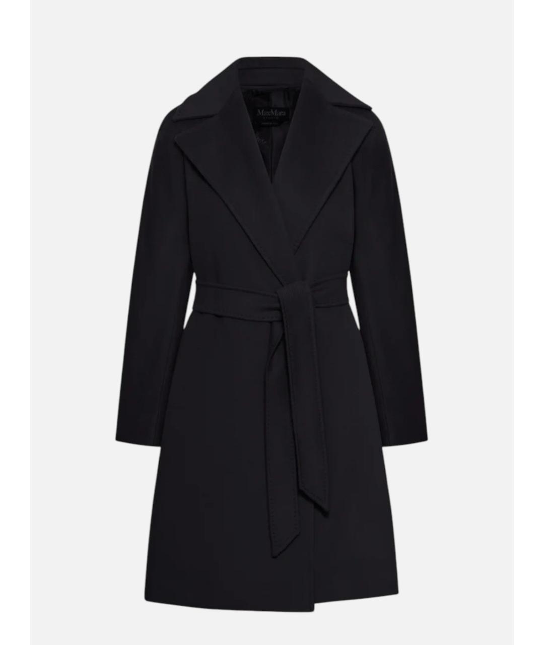 MAX MARA STUDIO Черное шерстяное пальто, фото 6