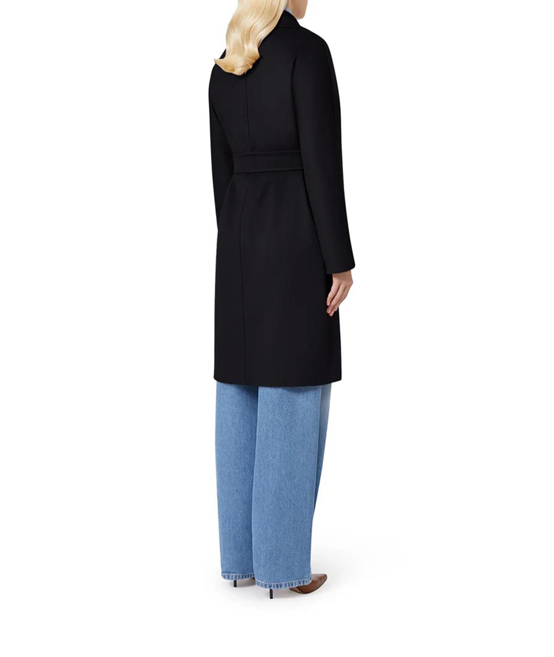 MAX MARA STUDIO Черное шерстяное пальто, фото 3