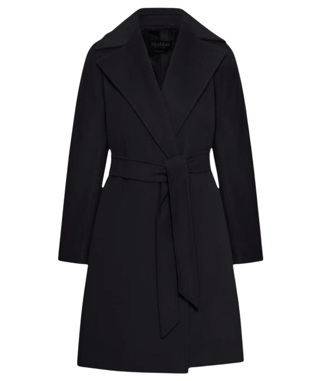 MAX MARA STUDIO Черное шерстяное пальто, фото 1