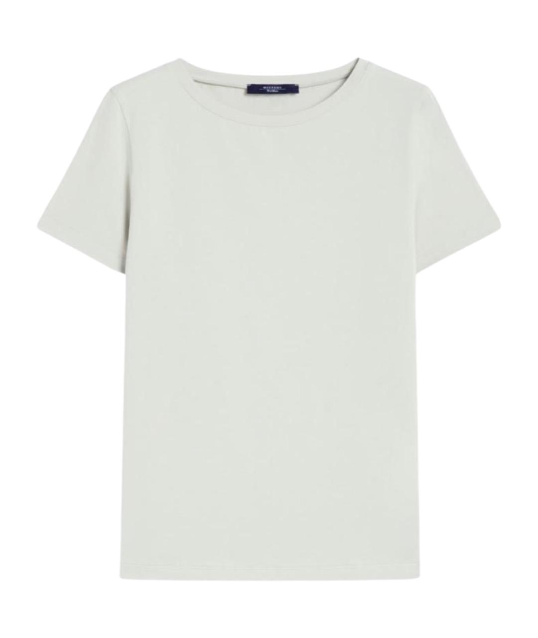 WEEKEND MAX MARA Голубая хлопковая футболка, фото 1