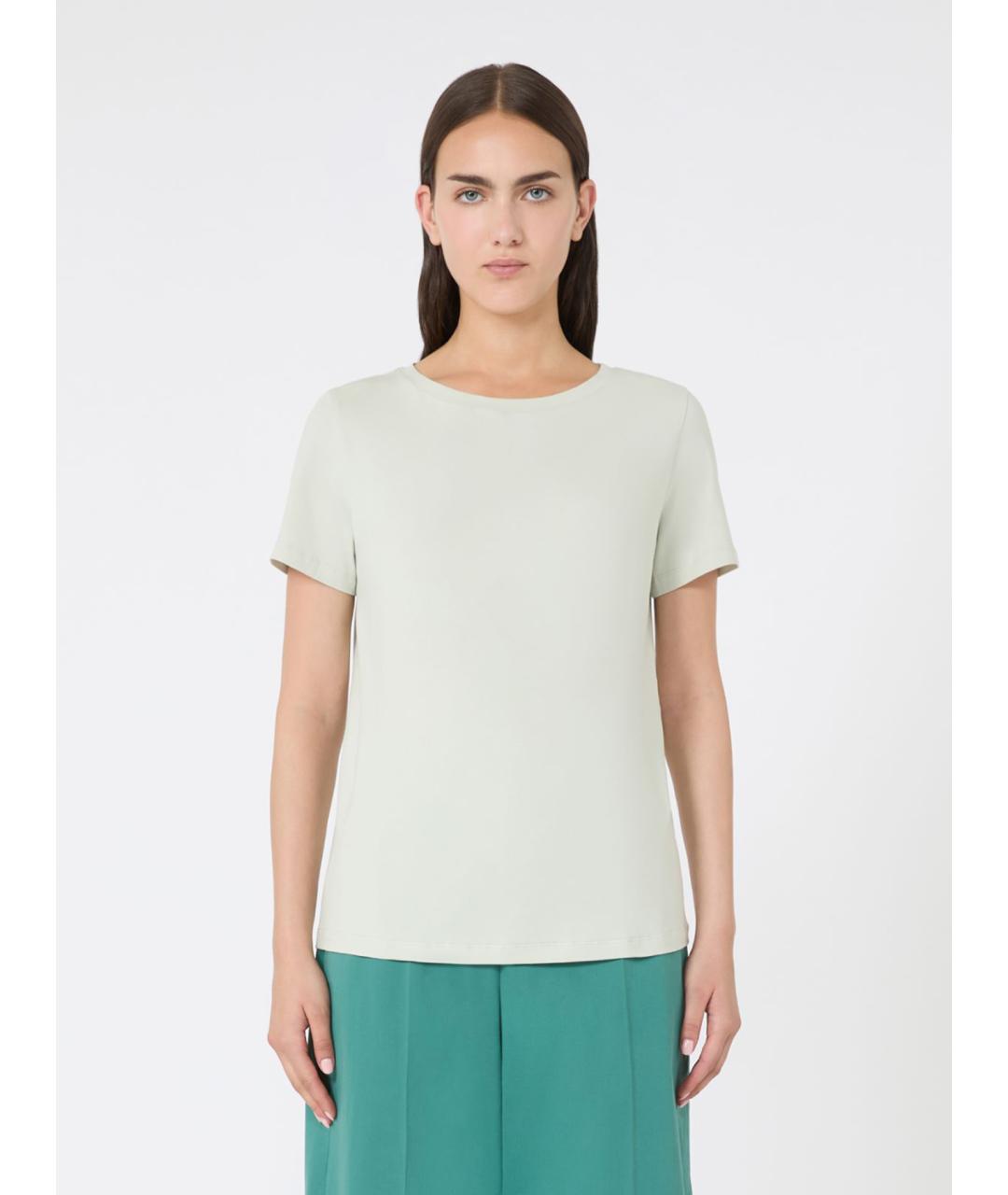 WEEKEND MAX MARA Голубая хлопковая футболка, фото 4