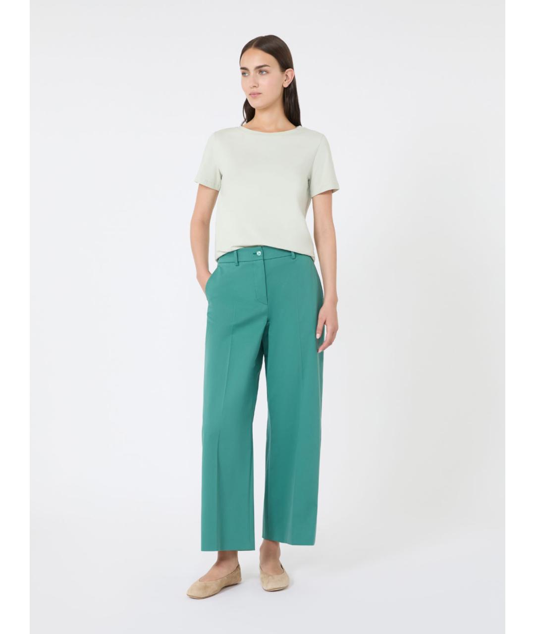 WEEKEND MAX MARA Голубая хлопковая футболка, фото 2