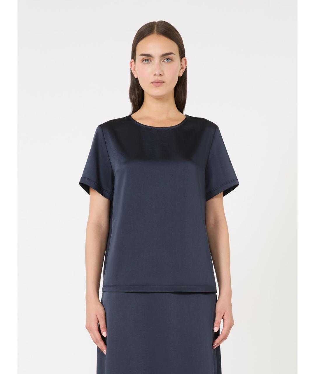 WEEKEND MAX MARA Синяя полиэстеровая блузы, фото 5