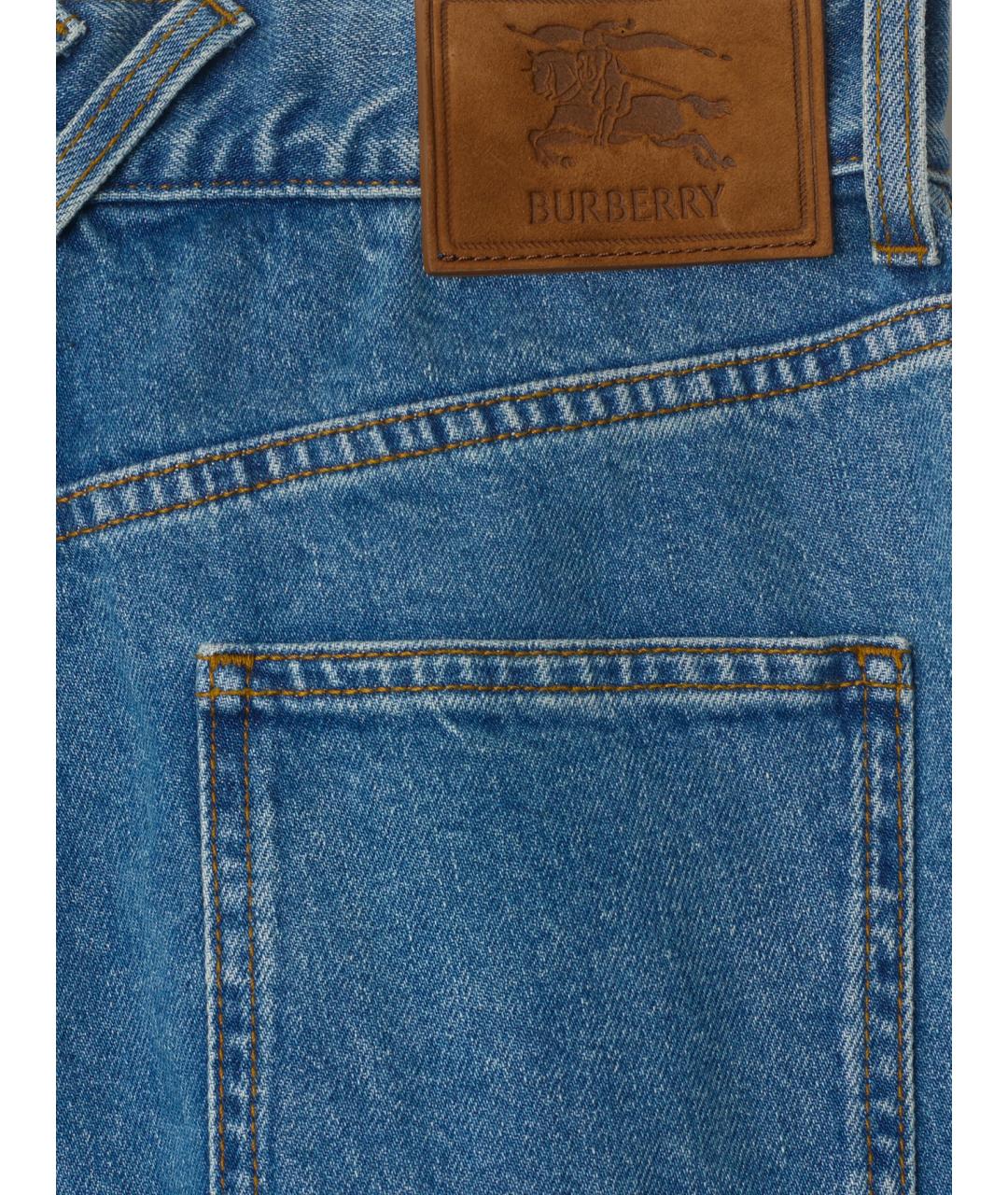 BURBERRY Синие хлопковые джинсы клеш, фото 5
