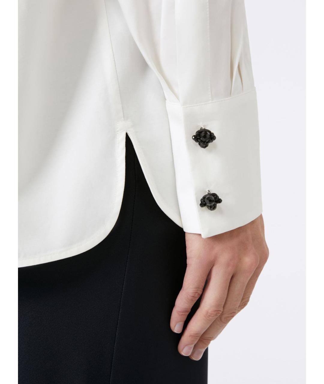 MAX MARA STUDIO Белая хлопковая рубашка, фото 5