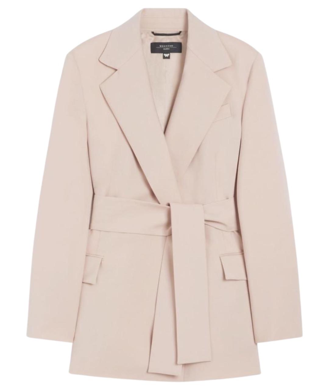 WEEKEND MAX MARA Розовый шерстяной жакет/пиджак, фото 1