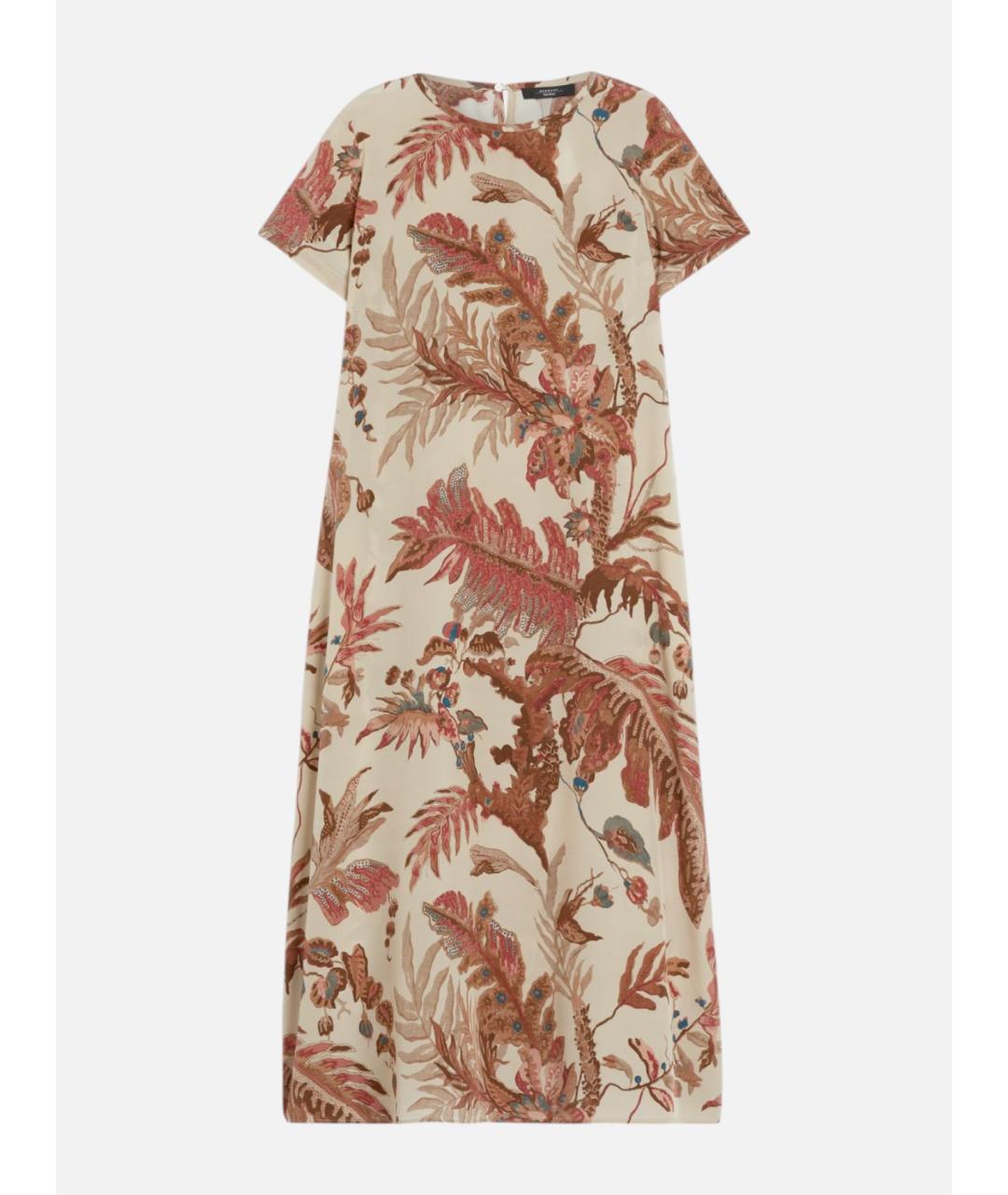 WEEKEND MAX MARA Мульти шелковое повседневное платье, фото 5