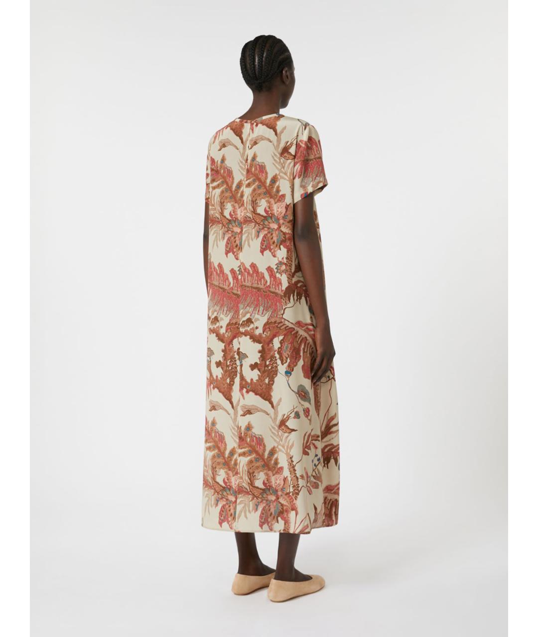 WEEKEND MAX MARA Мульти шелковое повседневное платье, фото 3