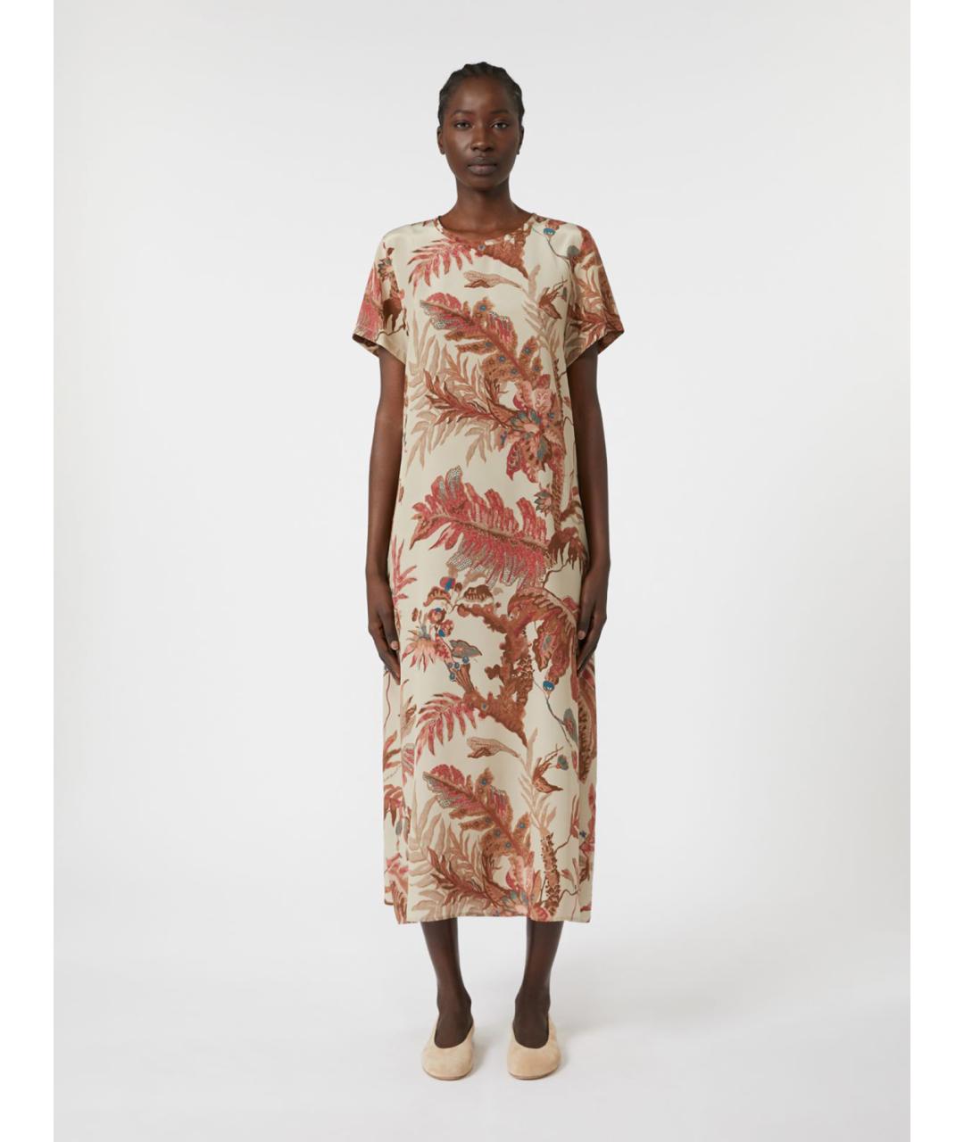 WEEKEND MAX MARA Мульти шелковое повседневное платье, фото 4