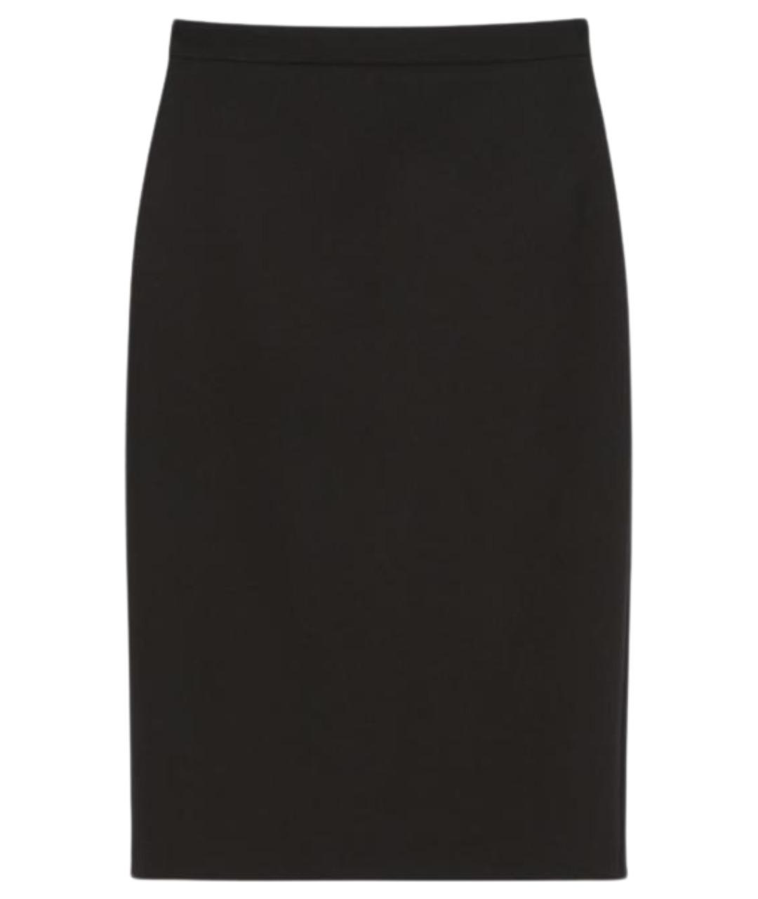 MAX MARA Черная полиэстеровая юбка миди, фото 1