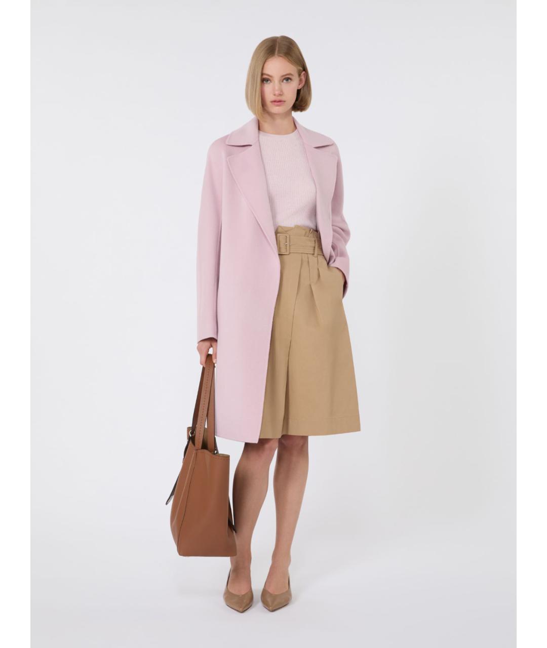 MAX MARA STUDIO Белое шерстяное пальто, фото 2