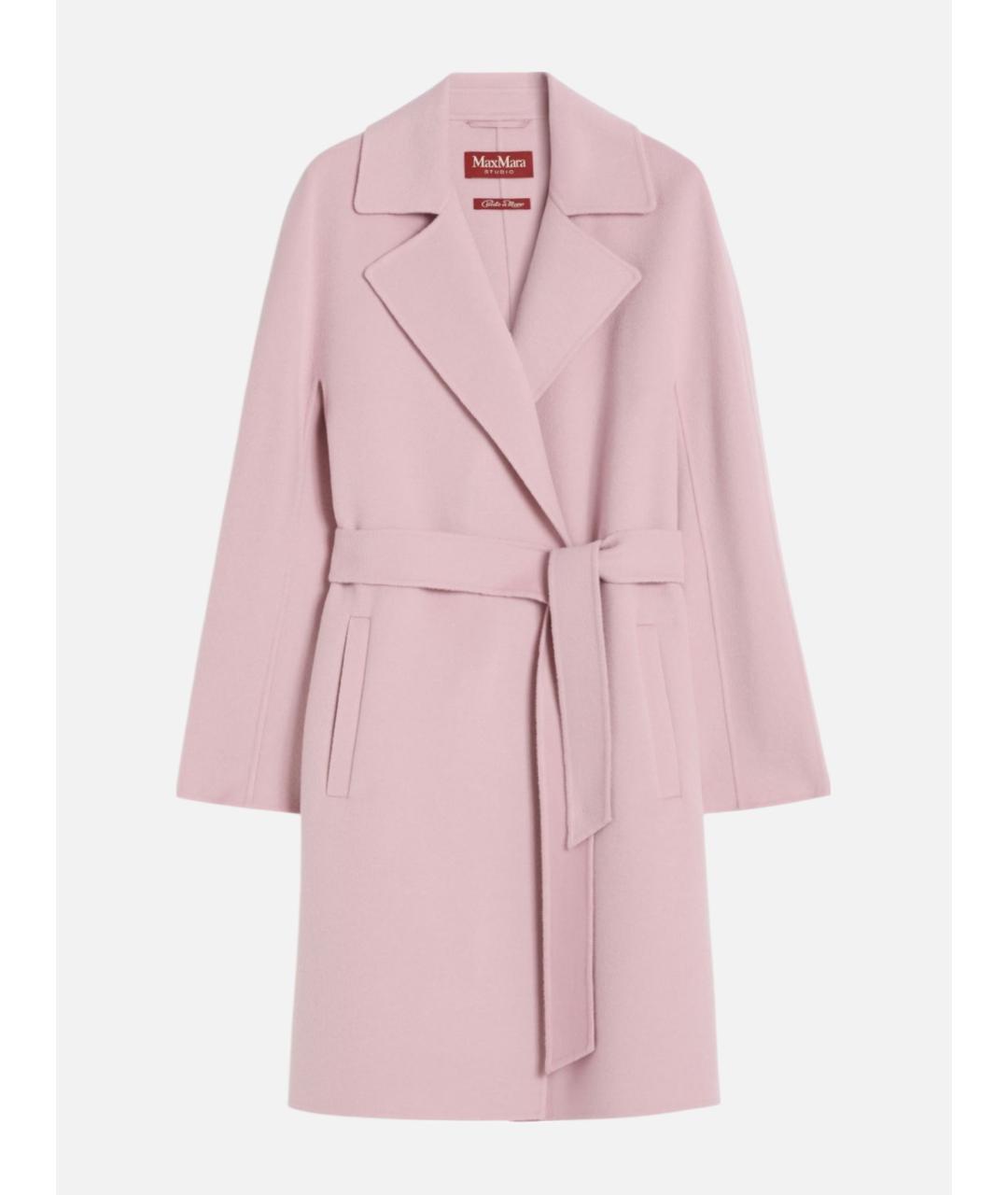 MAX MARA STUDIO Белое шерстяное пальто, фото 6