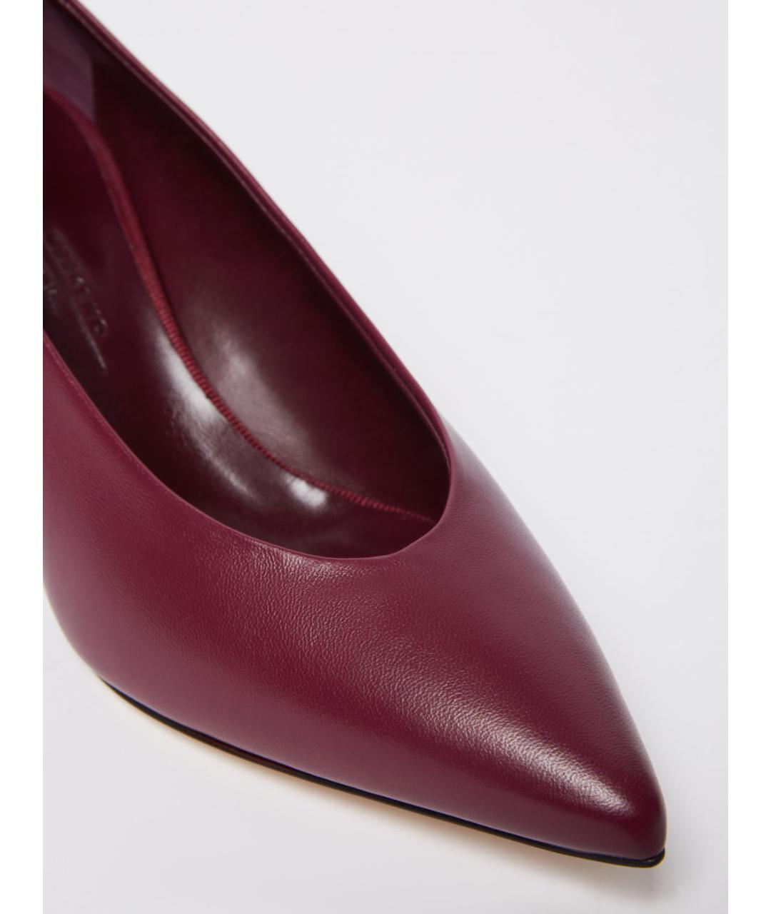 WEEKEND MAX MARA Бордовые кожаные туфли, фото 4