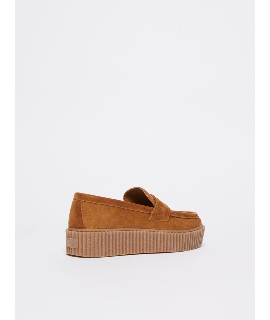 WEEKEND MAX MARA Коричневые замшевые лоферы, фото 5