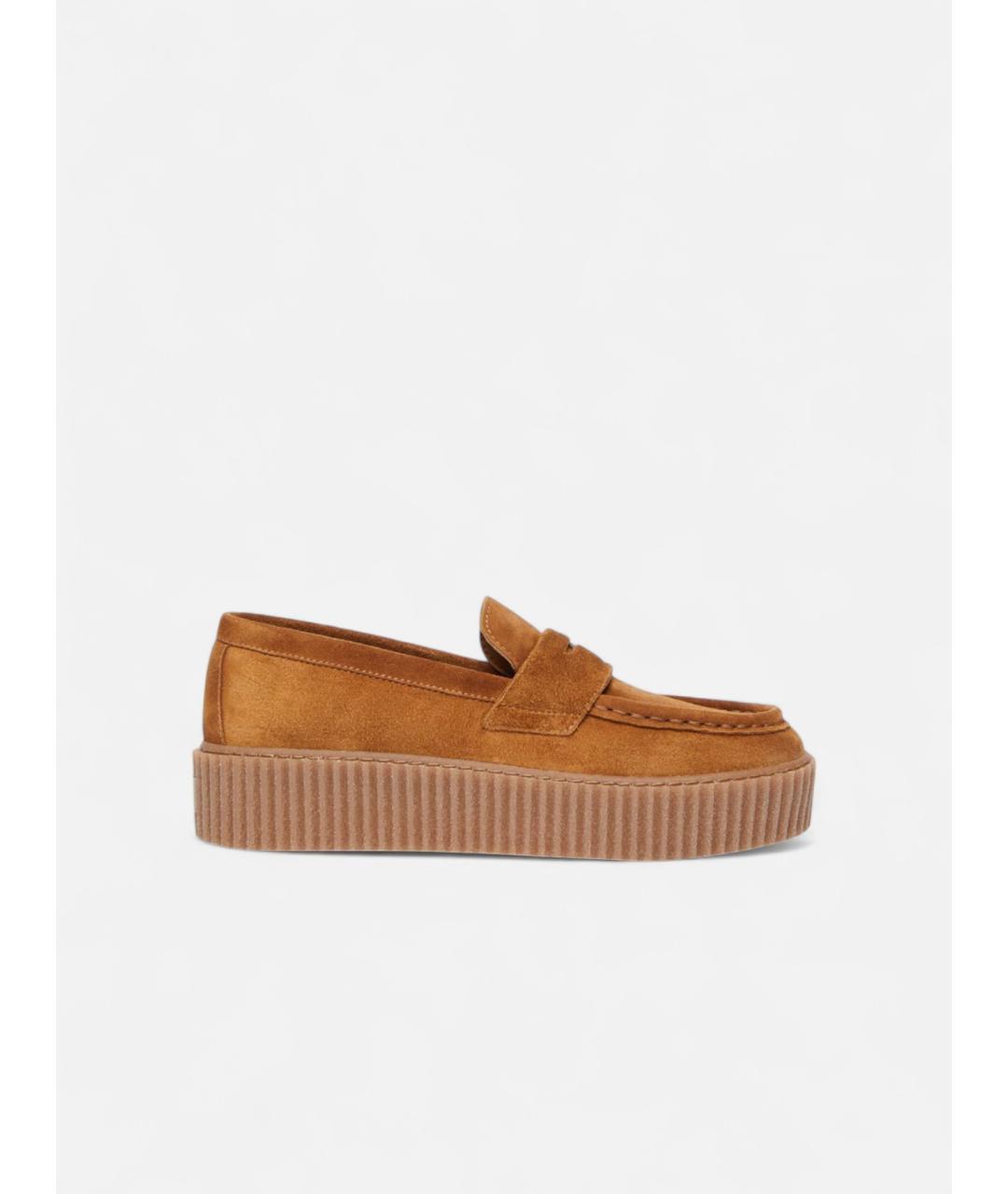 WEEKEND MAX MARA Коричневые замшевые лоферы, фото 6