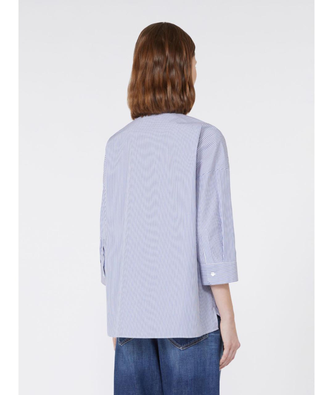 WEEKEND MAX MARA Голубая хлопковая рубашка, фото 3
