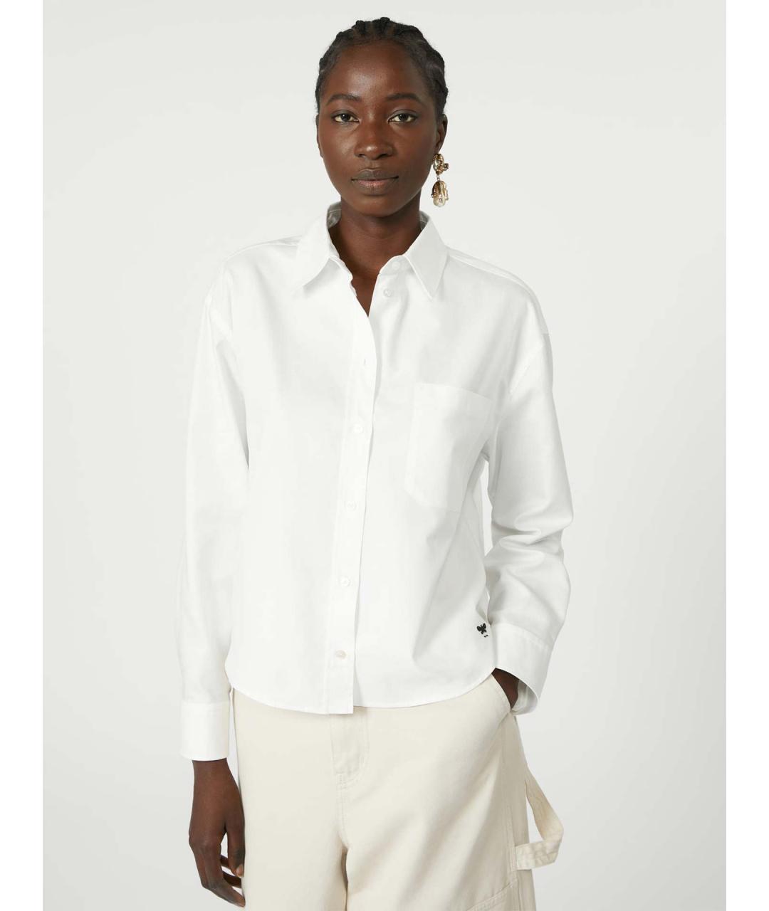 WEEKEND MAX MARA Белая хлопковая рубашка, фото 4