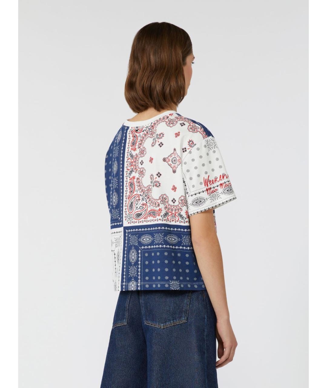 WEEKEND MAX MARA Мульти хлопковая футболка, фото 4