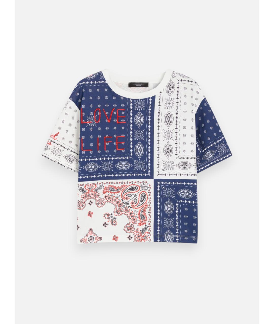 WEEKEND MAX MARA Мульти хлопковая футболка, фото 6