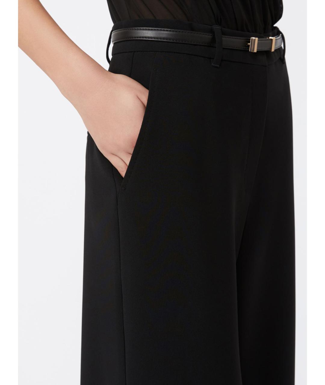 MAX MARA STUDIO Черные брюки широкие, фото 3