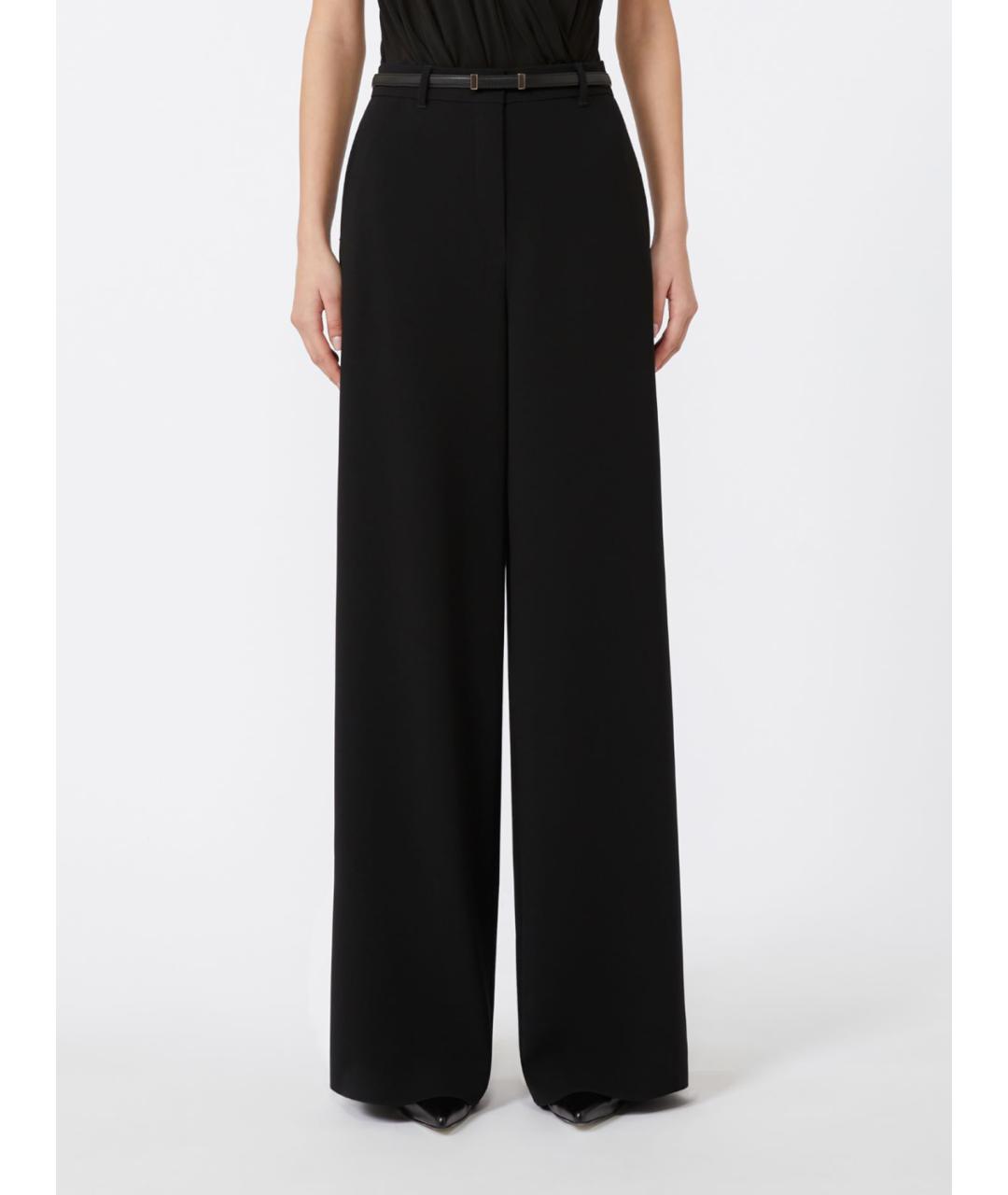 MAX MARA STUDIO Черные брюки широкие, фото 5