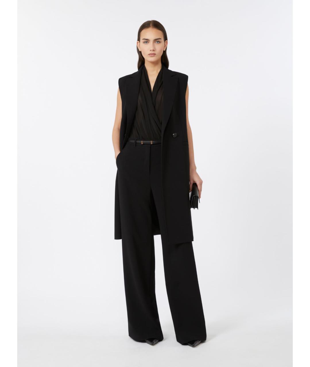 MAX MARA STUDIO Черные брюки широкие, фото 2