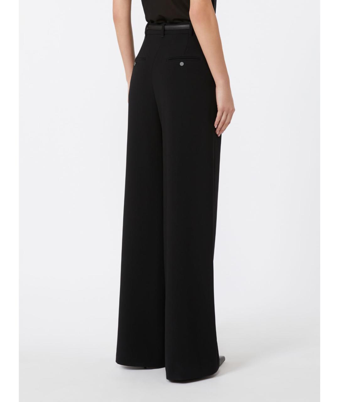 MAX MARA STUDIO Черные брюки широкие, фото 4