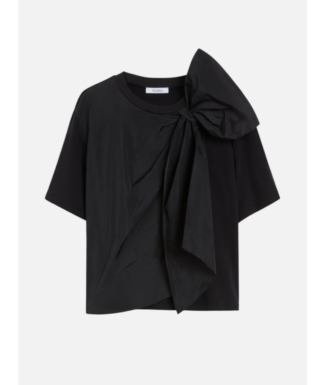 MAX MARA Черная хлопковая футболка, фото 6