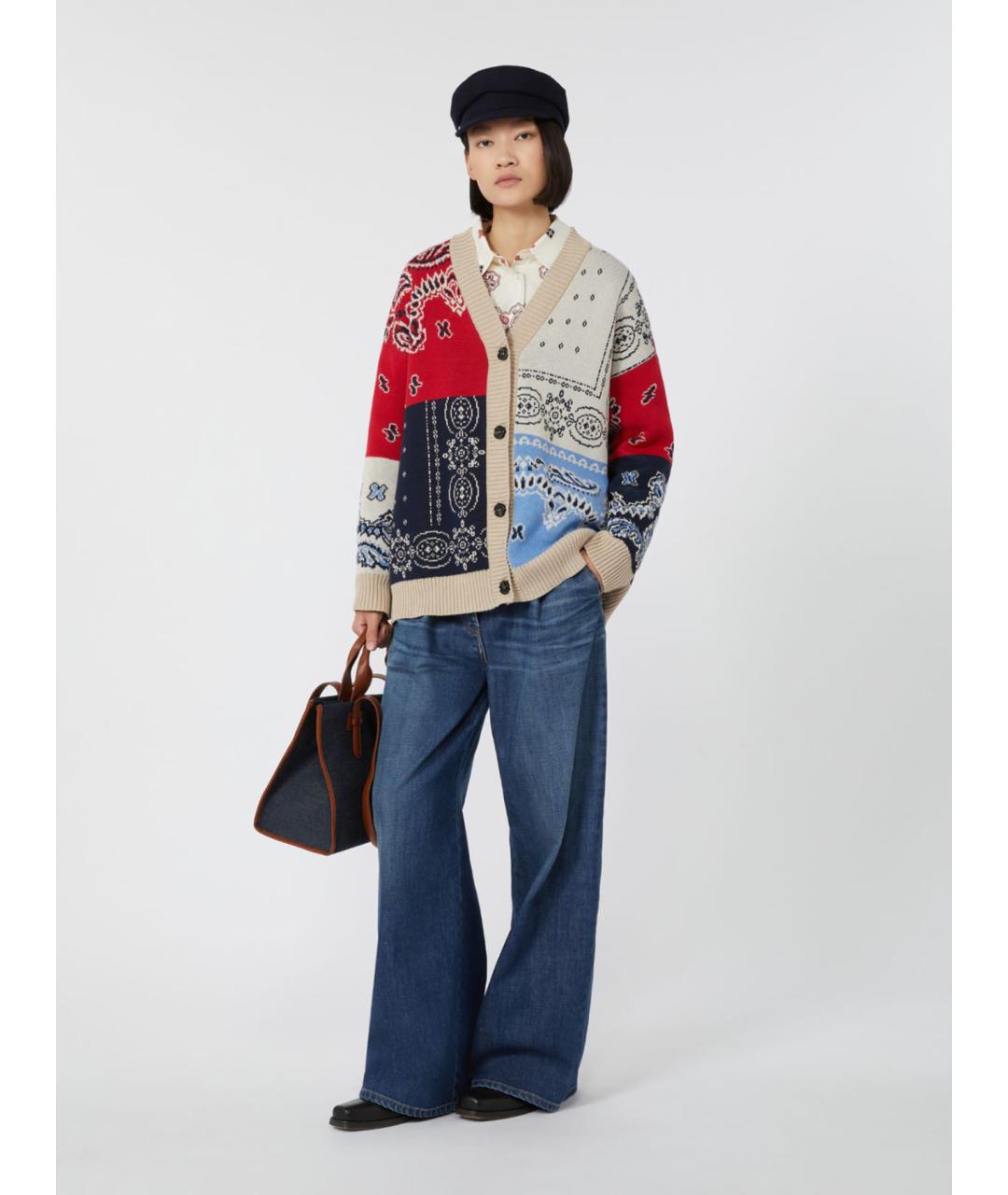 WEEKEND MAX MARA Мульти хлопковый кардиган, фото 2