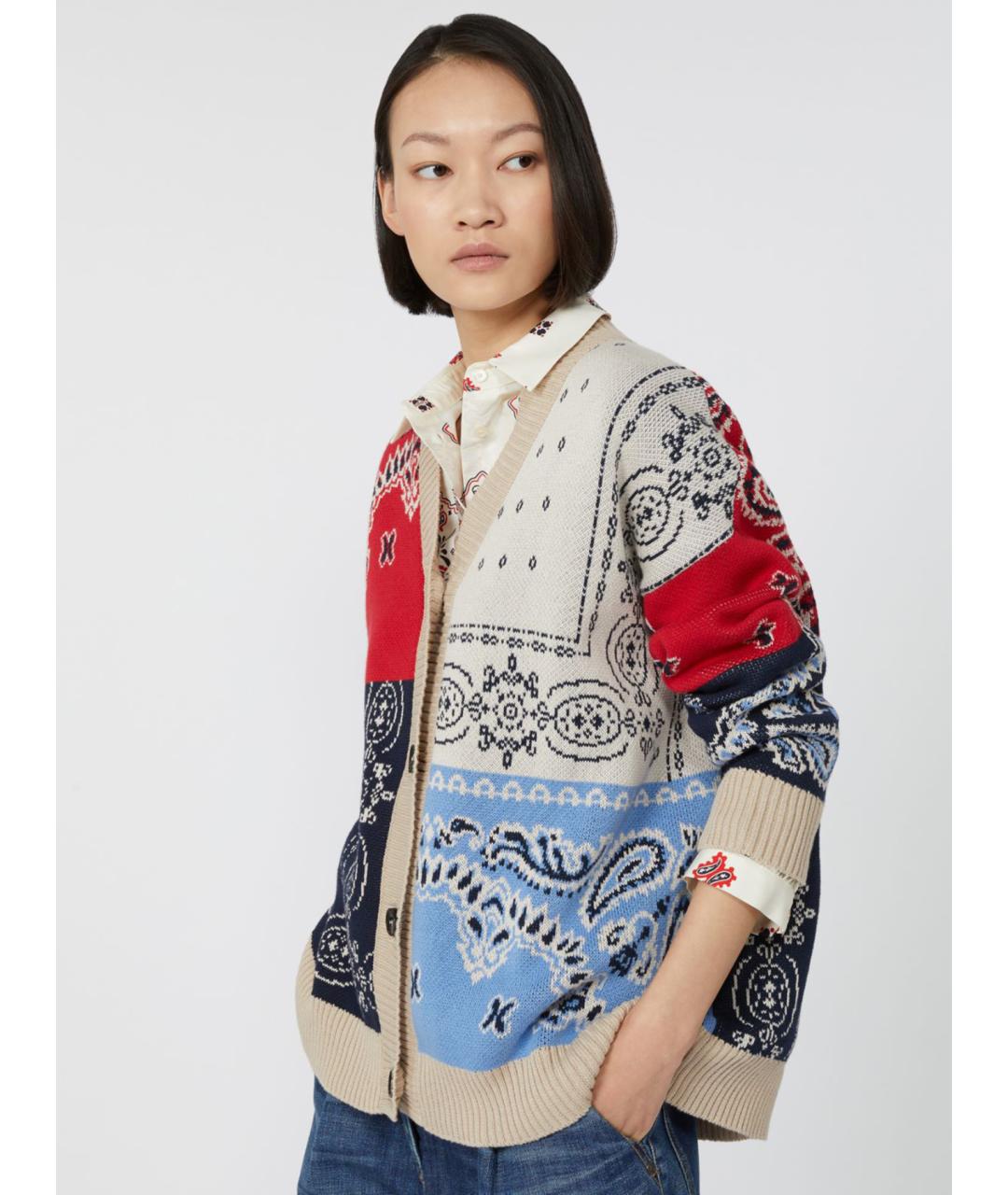 WEEKEND MAX MARA Мульти хлопковый кардиган, фото 3