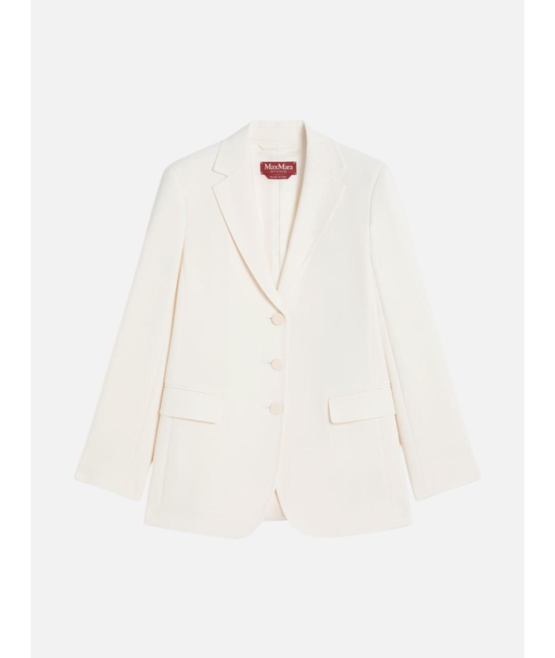 MAX MARA STUDIO Белый ацетатный жакет/пиджак, фото 5