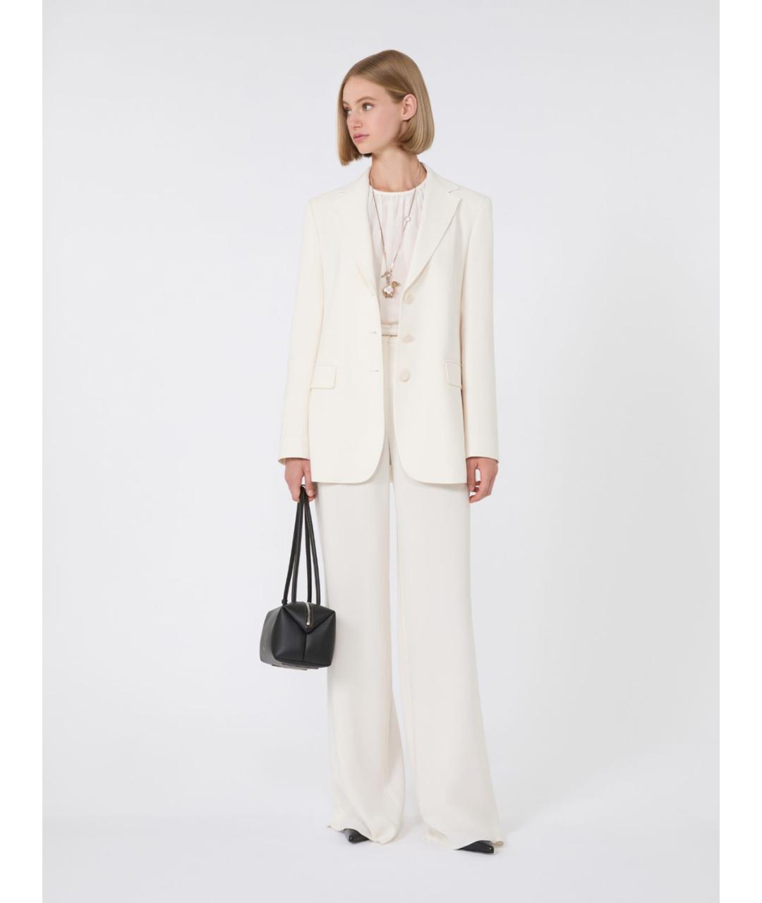 MAX MARA STUDIO Белый ацетатный жакет/пиджак, фото 2