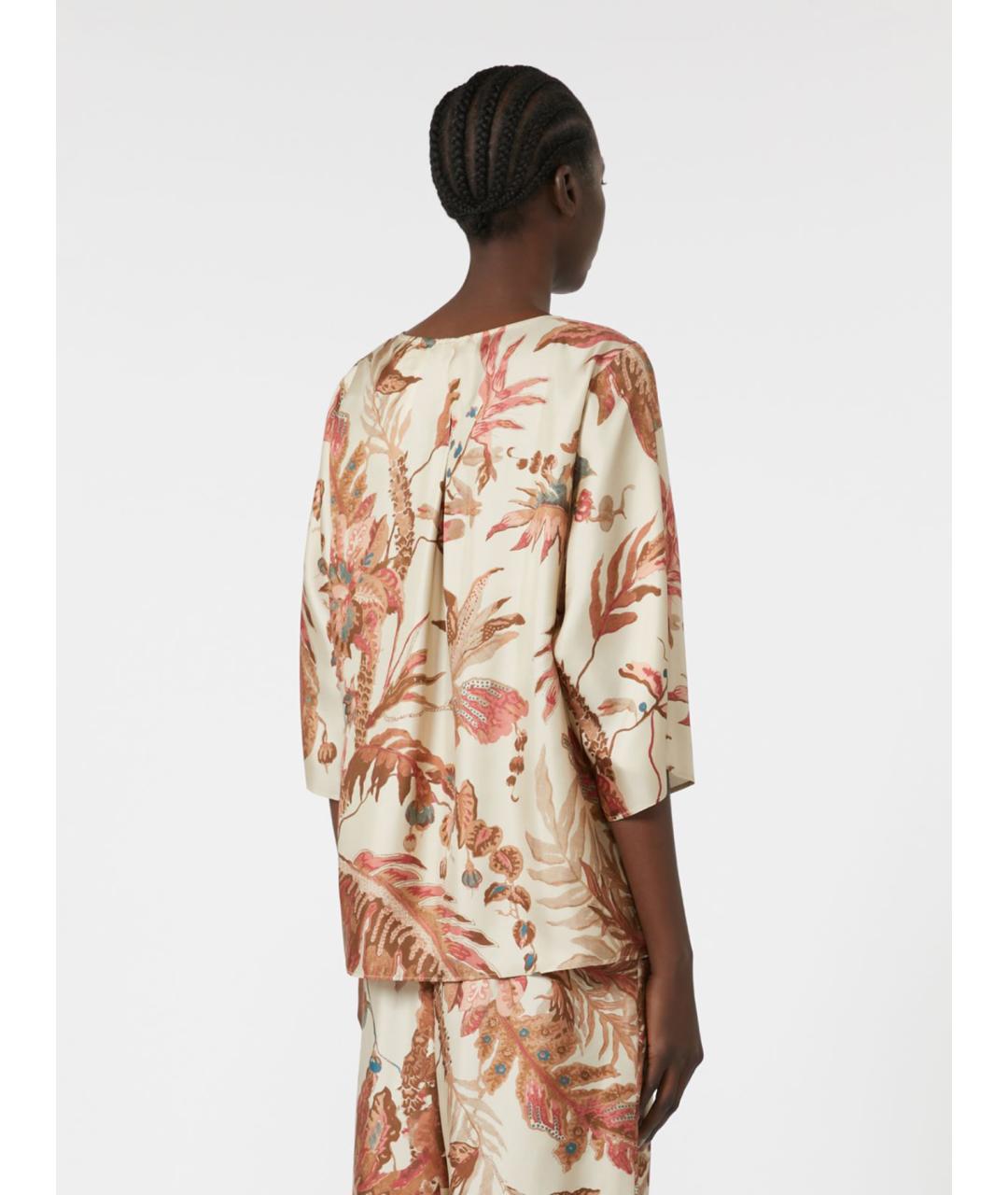 WEEKEND MAX MARA Мульти шелковая рубашка, фото 3