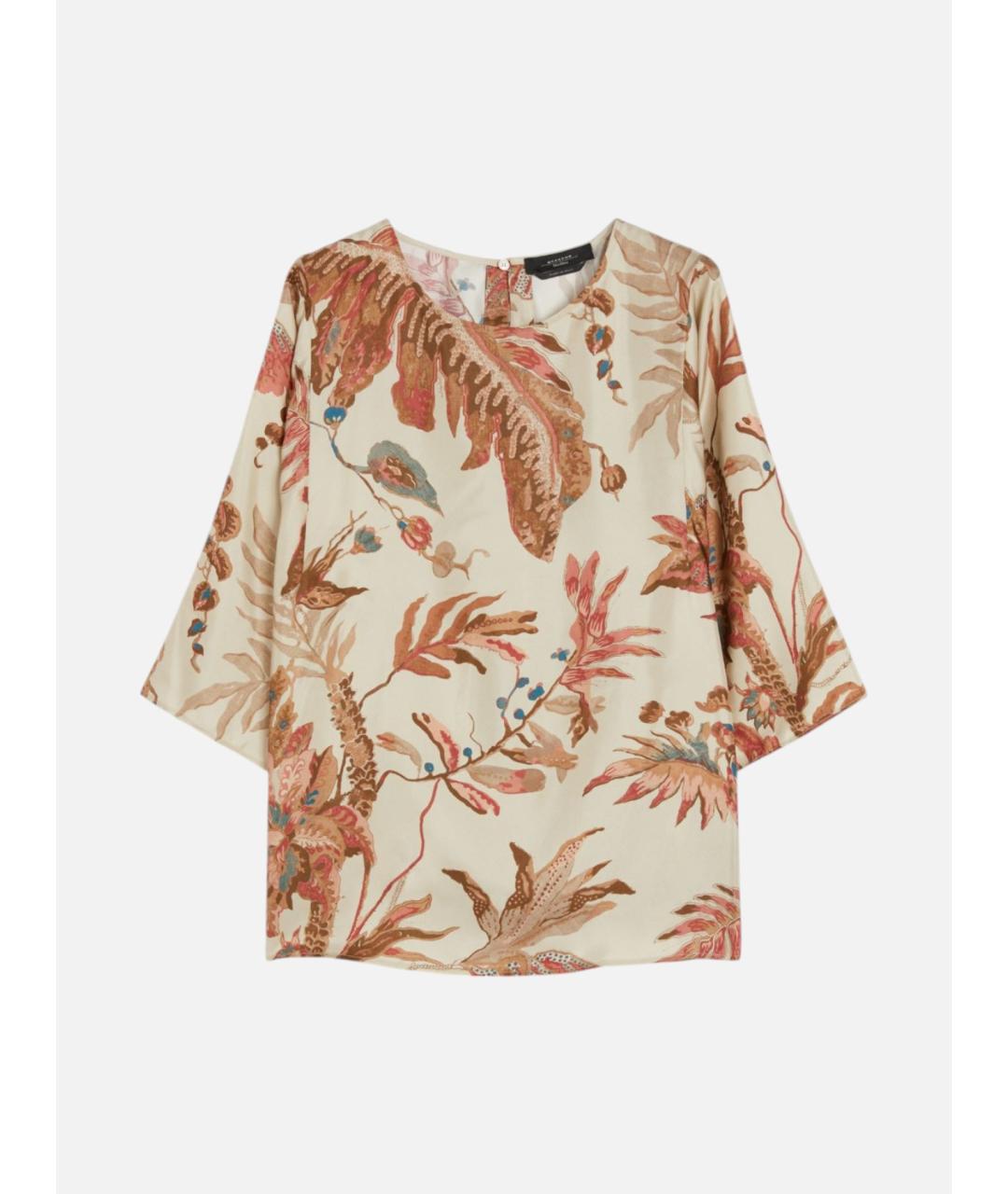 WEEKEND MAX MARA Мульти шелковая рубашка, фото 5